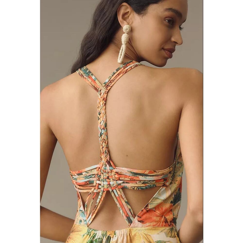 Anthropologie Pilcro Halter Tiered Maxi Dress Multicolor Size S NWT - Picture 4 of 12